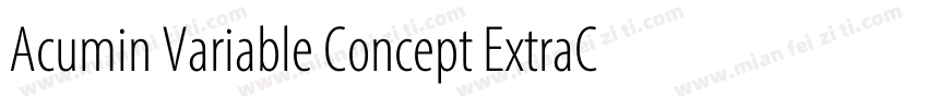 Acumin Variable Concept ExtraConden字体转换